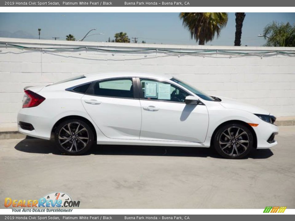 2019 Honda Civic Sport Sedan Platinum White Pearl / Black Photo #12
