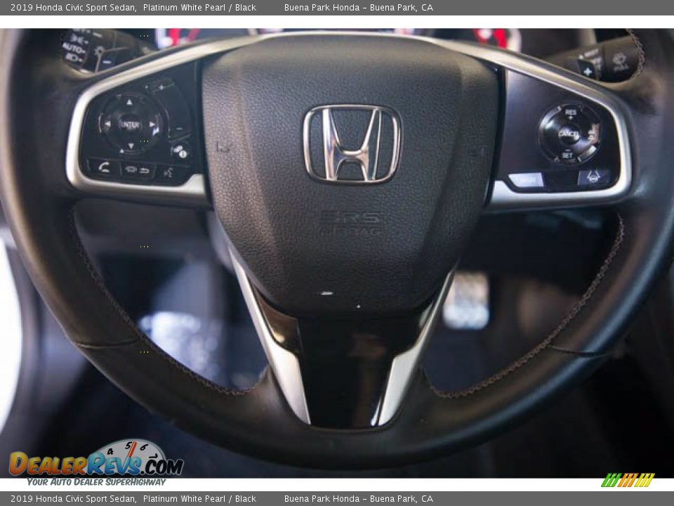 2019 Honda Civic Sport Sedan Platinum White Pearl / Black Photo #13