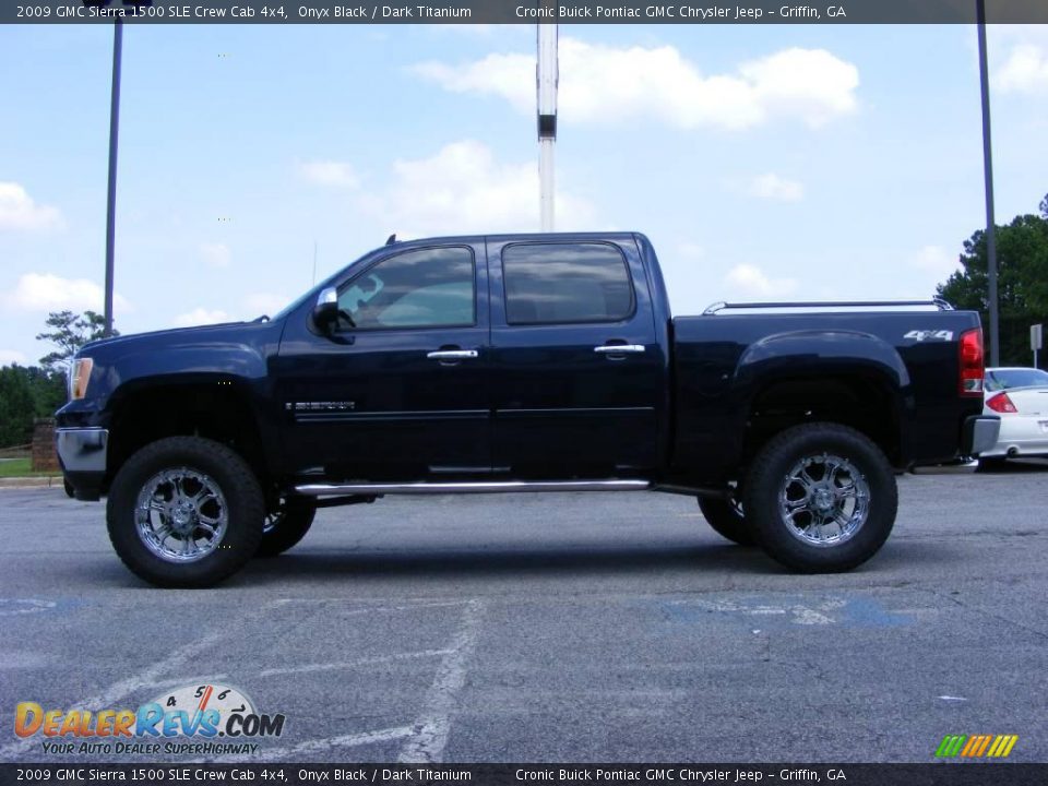 2009 GMC Sierra 1500 SLE Crew Cab 4x4 Onyx Black / Dark Titanium Photo #5