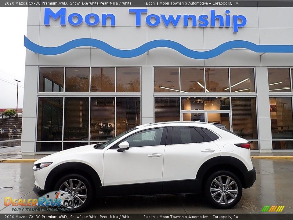 2020 Mazda CX-30 Premium AWD Snowflake White Pearl Mica / White Photo #1