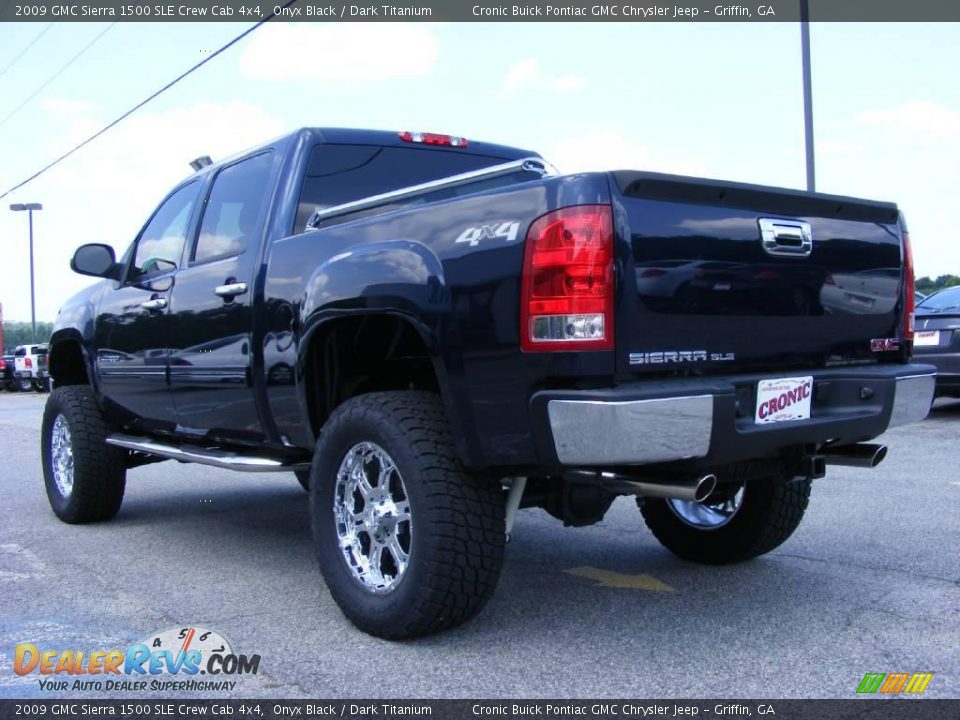 2009 GMC Sierra 1500 SLE Crew Cab 4x4 Onyx Black / Dark Titanium Photo #6