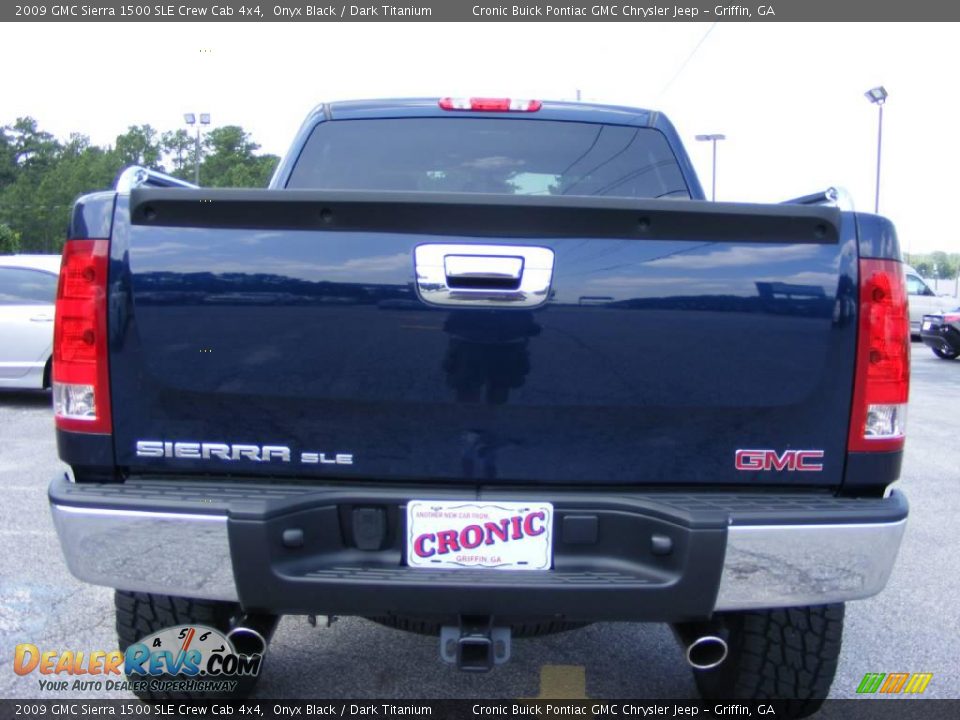 2009 GMC Sierra 1500 SLE Crew Cab 4x4 Onyx Black / Dark Titanium Photo #7