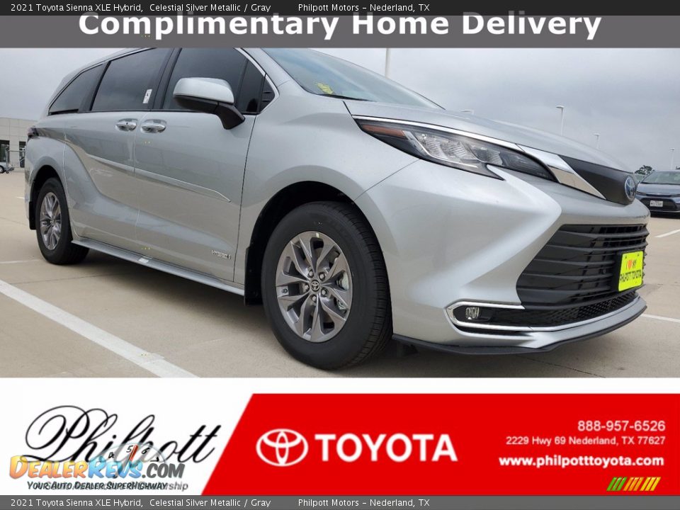 2021 Toyota Sienna XLE Hybrid Celestial Silver Metallic / Gray Photo #1