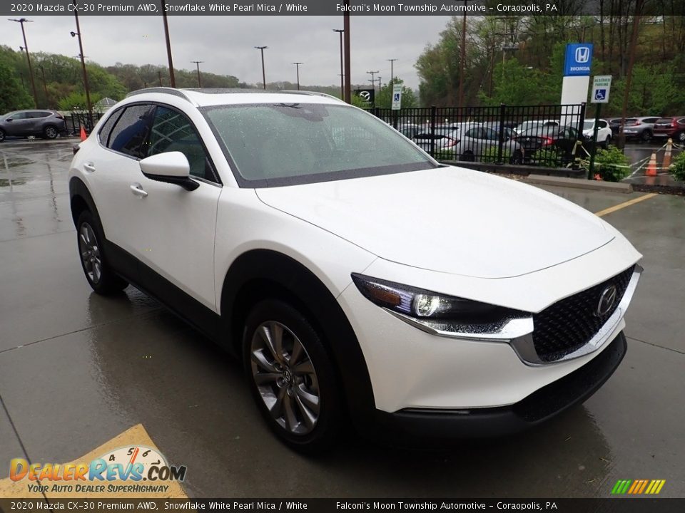 2020 Mazda CX-30 Premium AWD Snowflake White Pearl Mica / White Photo #7