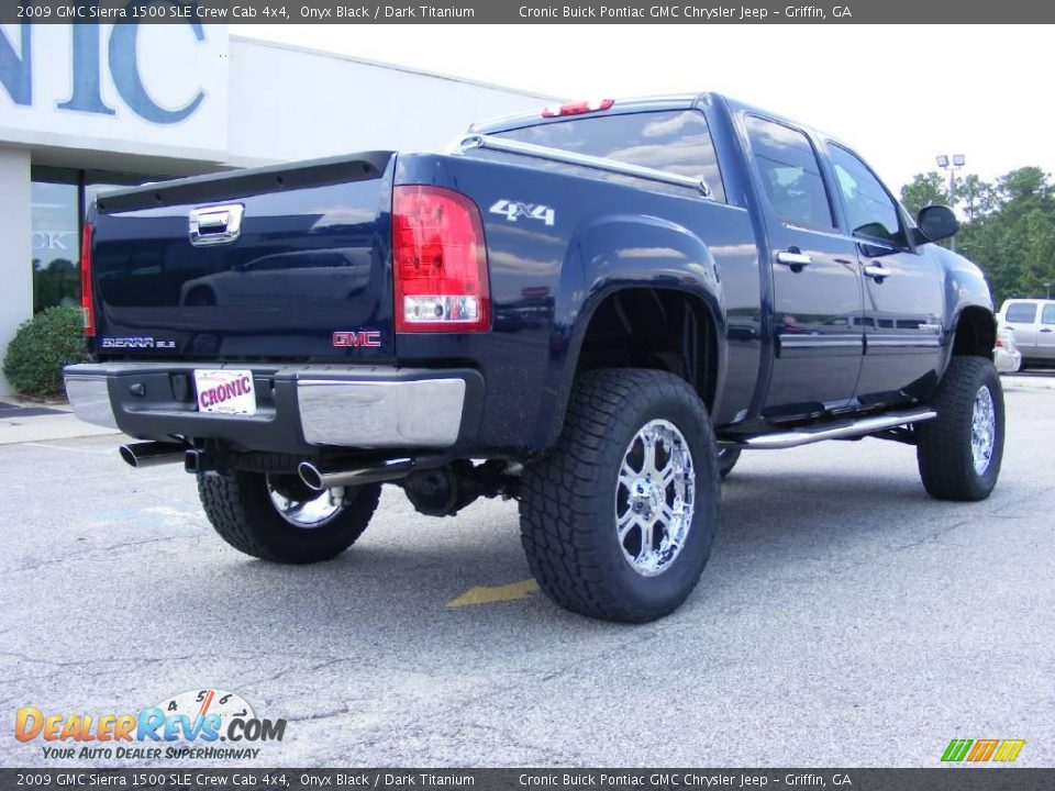 2009 GMC Sierra 1500 SLE Crew Cab 4x4 Onyx Black / Dark Titanium Photo #8