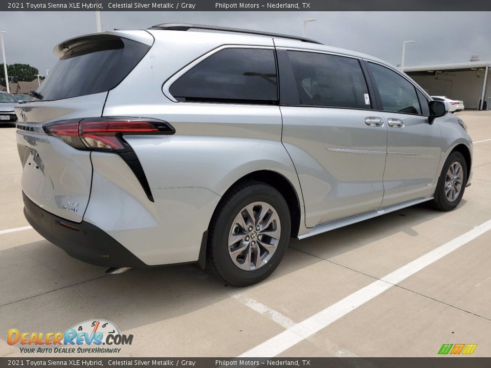 2021 Toyota Sienna XLE Hybrid Celestial Silver Metallic / Gray Photo #3