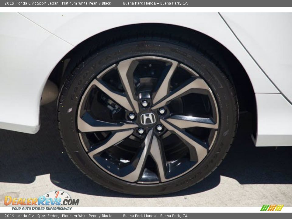 2019 Honda Civic Sport Sedan Platinum White Pearl / Black Photo #34