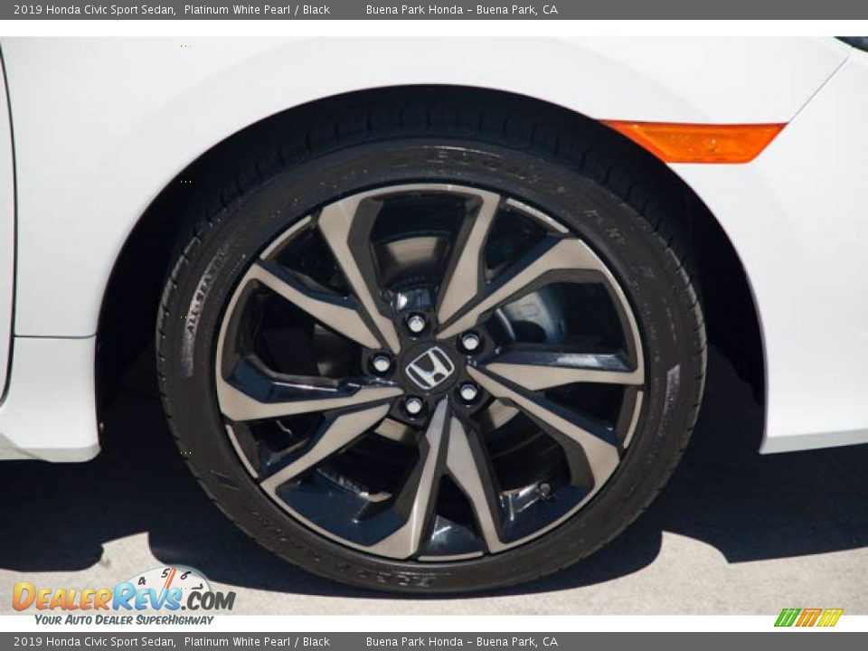 2019 Honda Civic Sport Sedan Platinum White Pearl / Black Photo #35