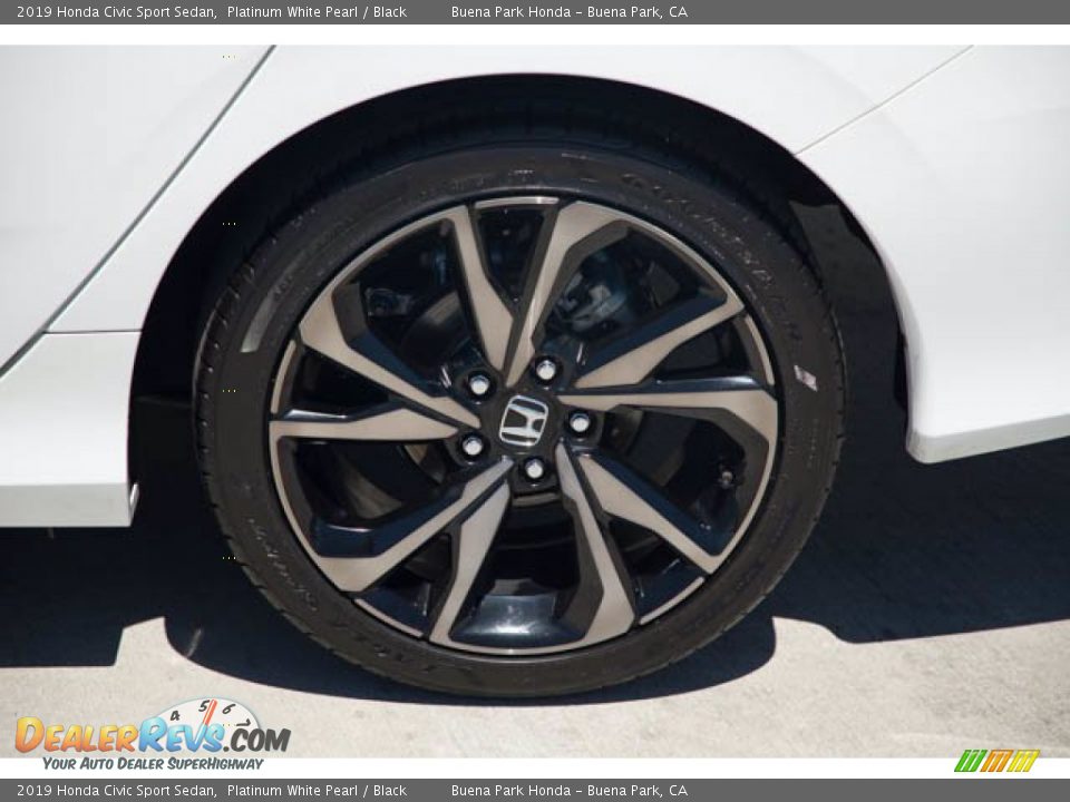 2019 Honda Civic Sport Sedan Platinum White Pearl / Black Photo #36