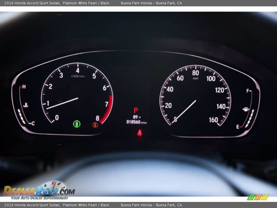 2019 Honda Accord Sport Sedan Platinum White Pearl / Black Photo #27