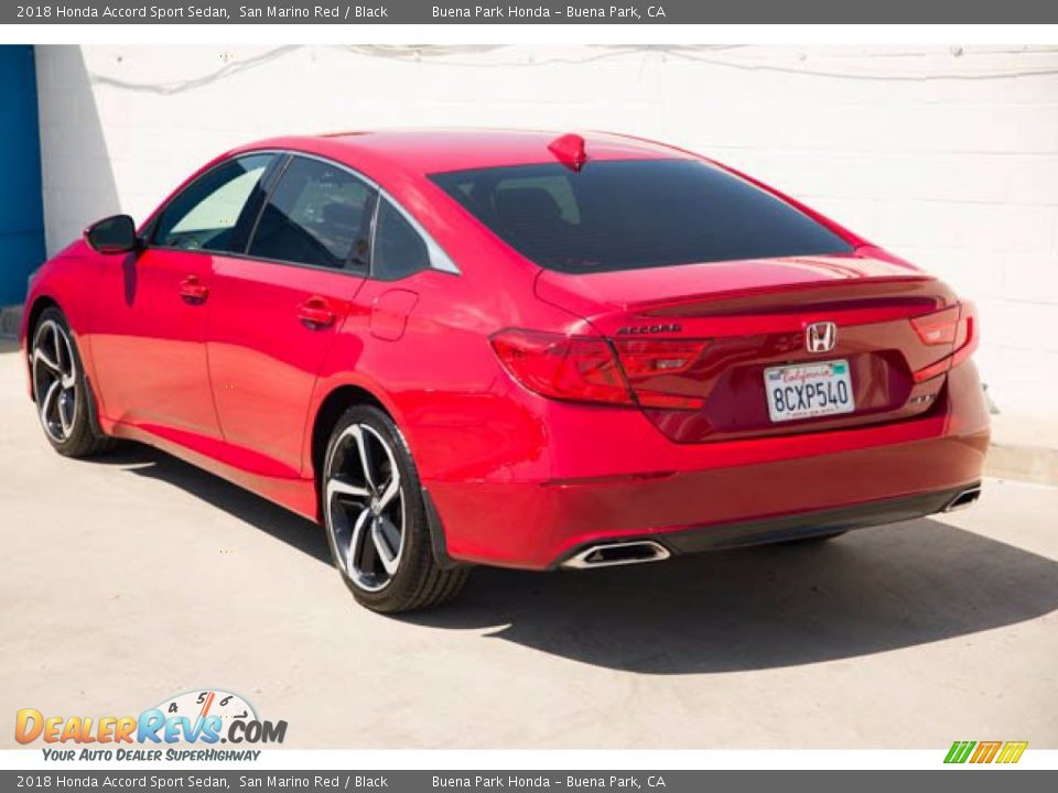 2018 Honda Accord Sport Sedan San Marino Red / Black Photo #2