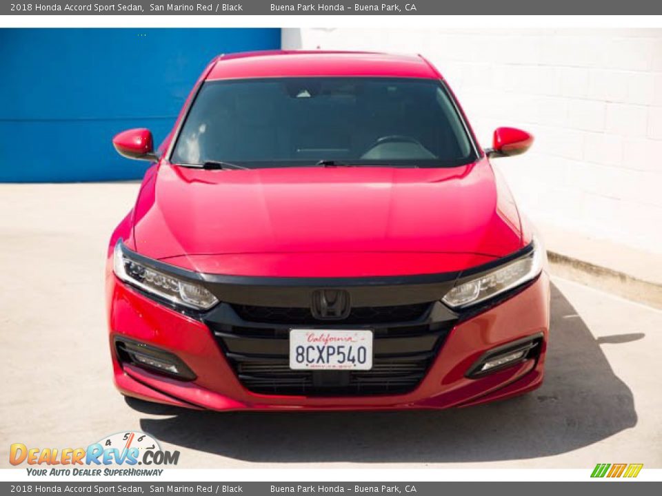 2018 Honda Accord Sport Sedan San Marino Red / Black Photo #7
