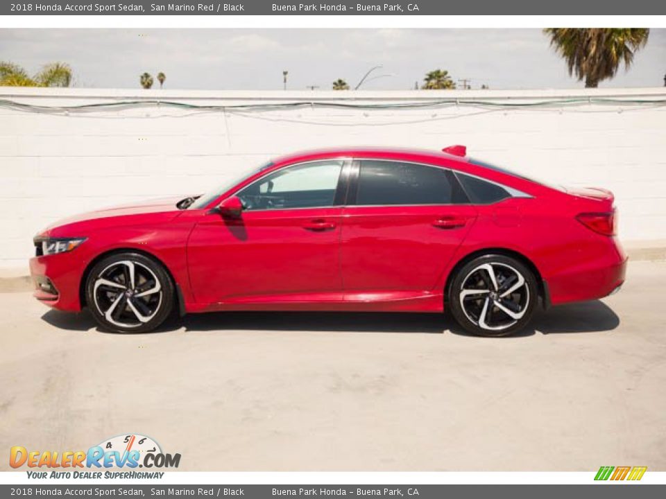 2018 Honda Accord Sport Sedan San Marino Red / Black Photo #8