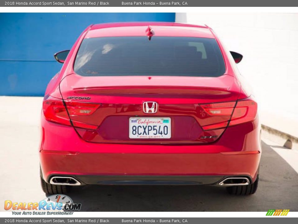 2018 Honda Accord Sport Sedan San Marino Red / Black Photo #9
