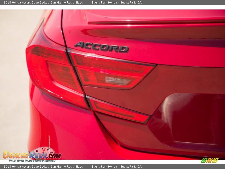 2018 Honda Accord Sport Sedan San Marino Red / Black Photo #10