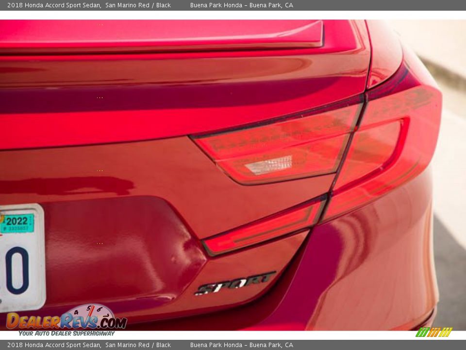 2018 Honda Accord Sport Sedan San Marino Red / Black Photo #11