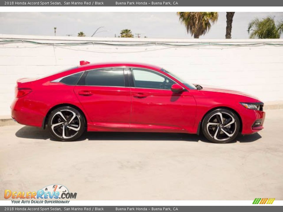 2018 Honda Accord Sport Sedan San Marino Red / Black Photo #12