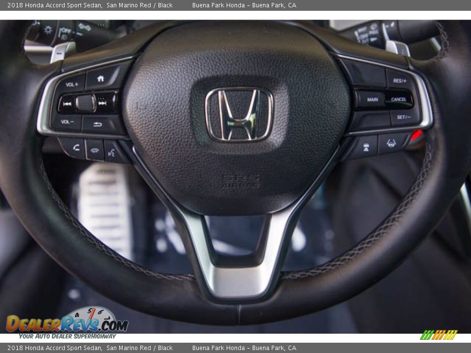 2018 Honda Accord Sport Sedan San Marino Red / Black Photo #13