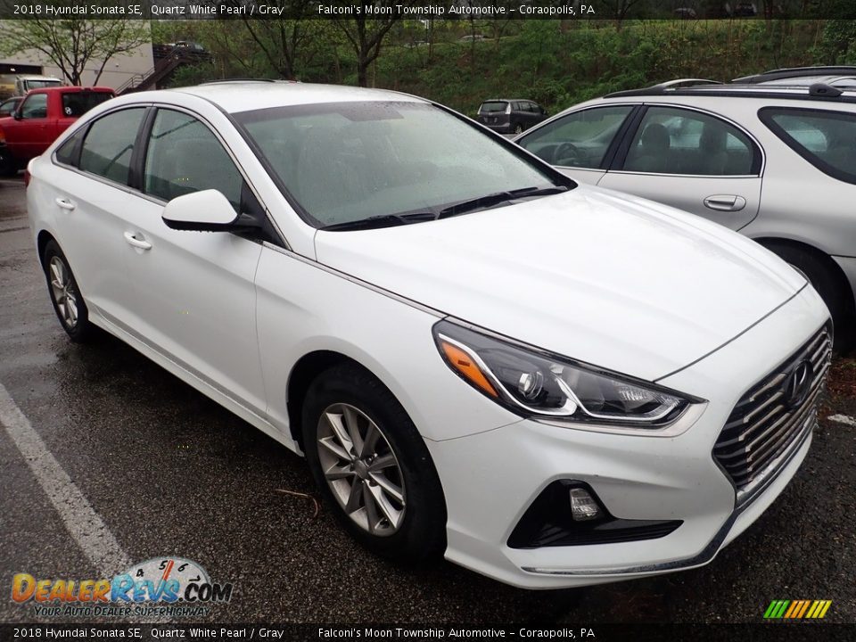 2018 Hyundai Sonata SE Quartz White Pearl / Gray Photo #5