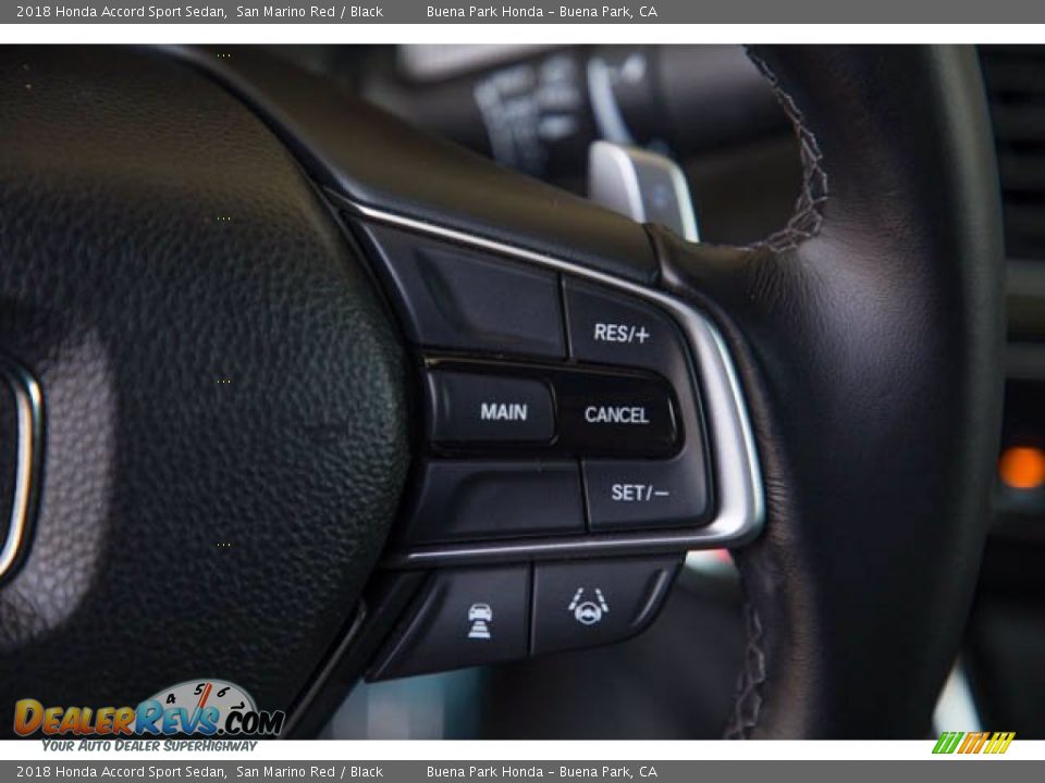 2018 Honda Accord Sport Sedan San Marino Red / Black Photo #15
