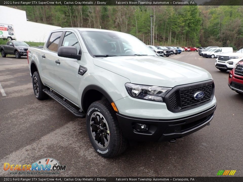 2021 Ford Ranger STX SuperCrew 4x4 Cactus Gray Metallic / Ebony Photo #3