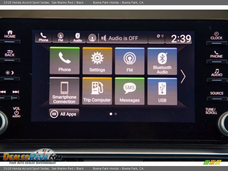 2018 Honda Accord Sport Sedan San Marino Red / Black Photo #25