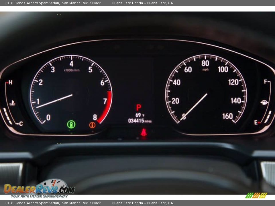 2018 Honda Accord Sport Sedan San Marino Red / Black Photo #27