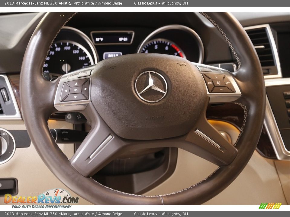 2013 Mercedes-Benz ML 350 4Matic Arctic White / Almond Beige Photo #7