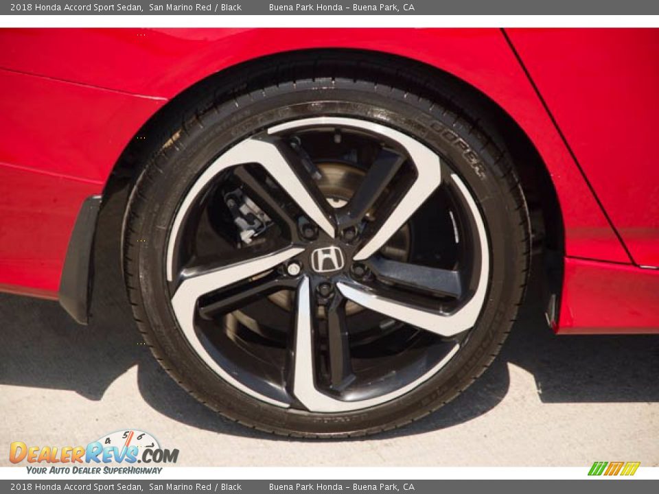 2018 Honda Accord Sport Sedan San Marino Red / Black Photo #34
