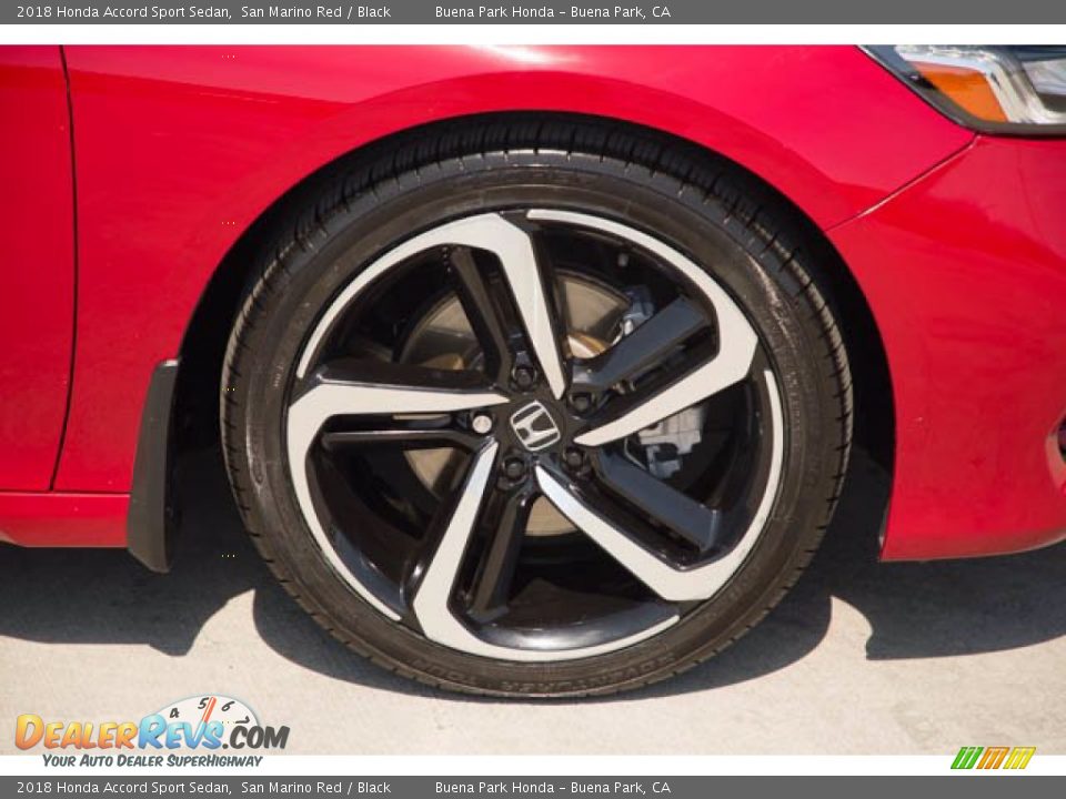 2018 Honda Accord Sport Sedan San Marino Red / Black Photo #35