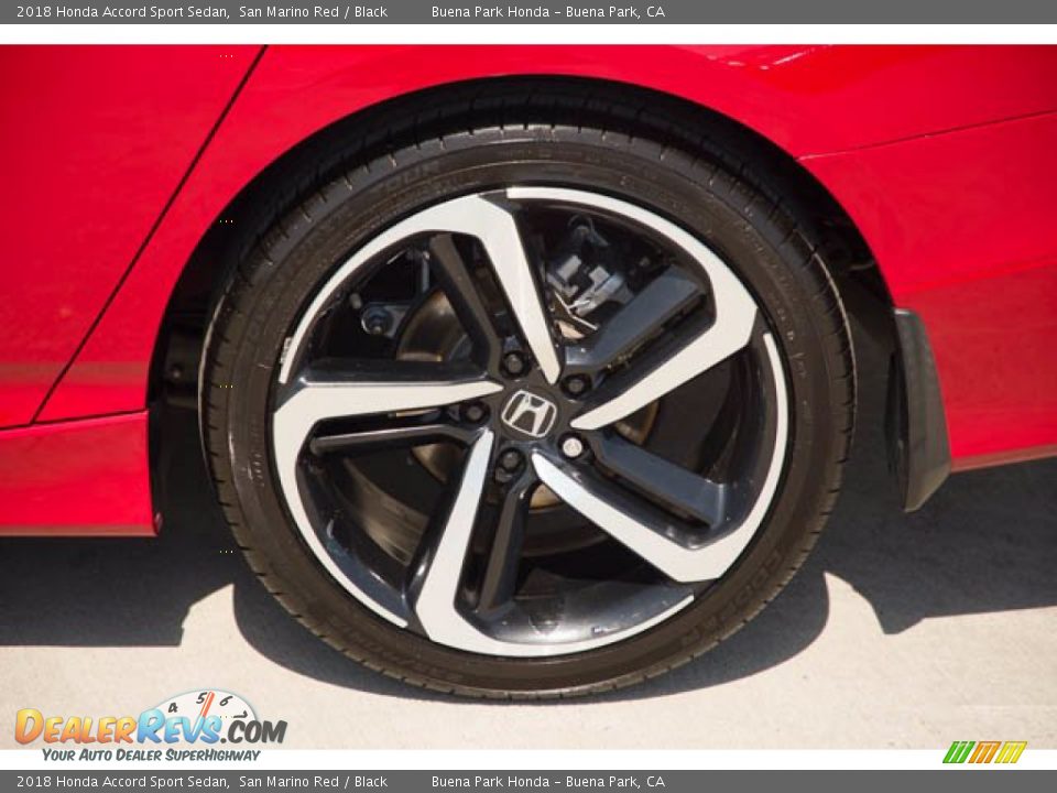 2018 Honda Accord Sport Sedan San Marino Red / Black Photo #36