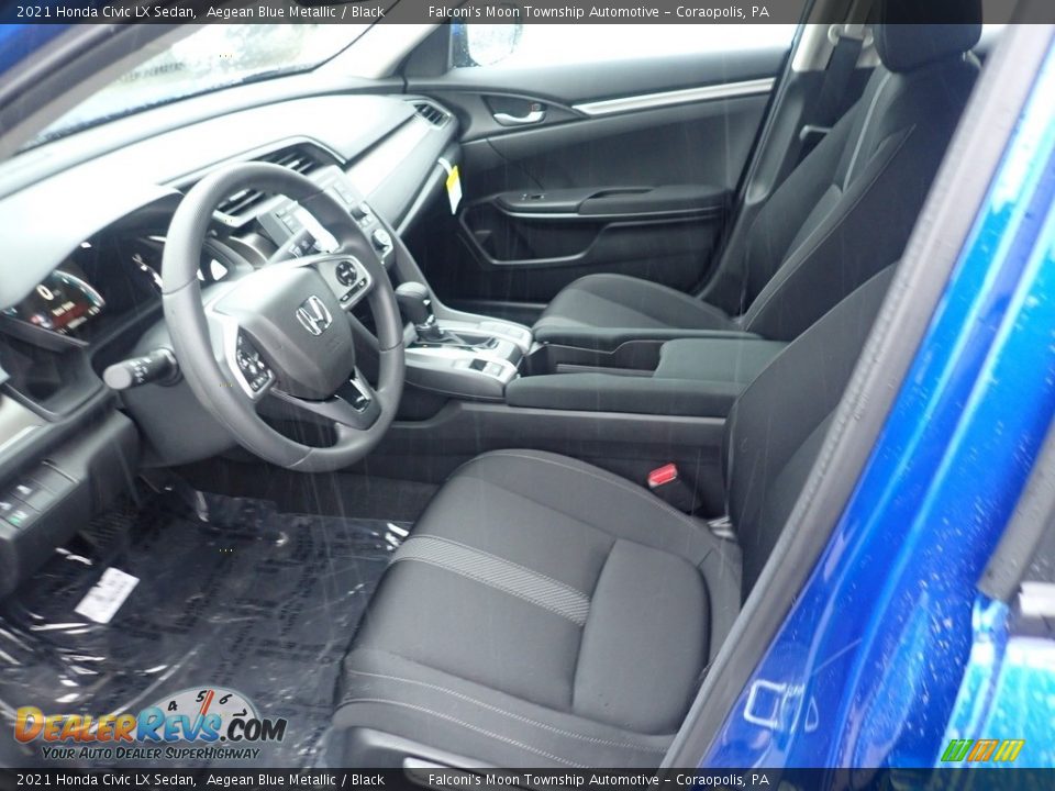 2021 Honda Civic LX Sedan Aegean Blue Metallic / Black Photo #8