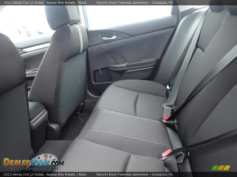 2021 Honda Civic LX Sedan Aegean Blue Metallic / Black Photo #9