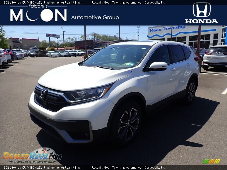 2021 Honda CR-V EX AWD Platinum White Pearl / Black Photo #1