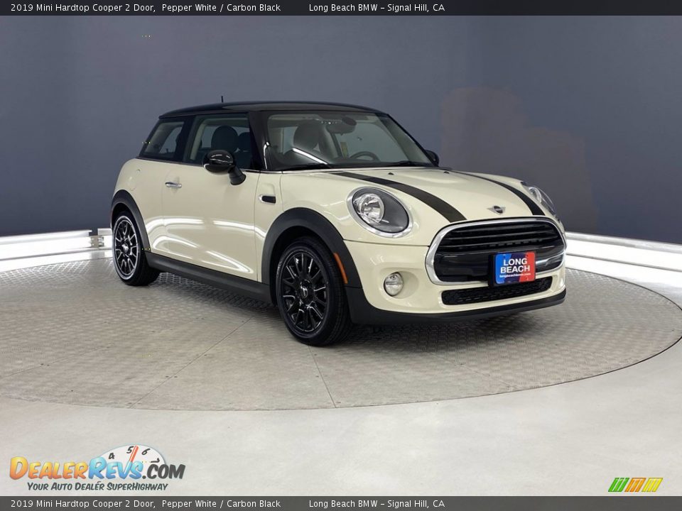 2019 Mini Hardtop Cooper 2 Door Pepper White / Carbon Black Photo #1