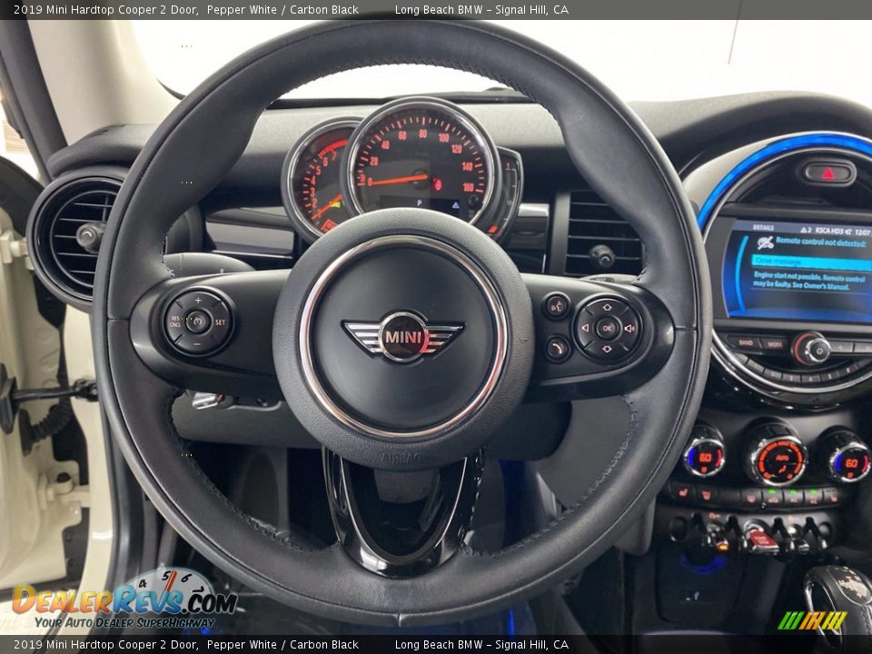 2019 Mini Hardtop Cooper 2 Door Pepper White / Carbon Black Photo #18