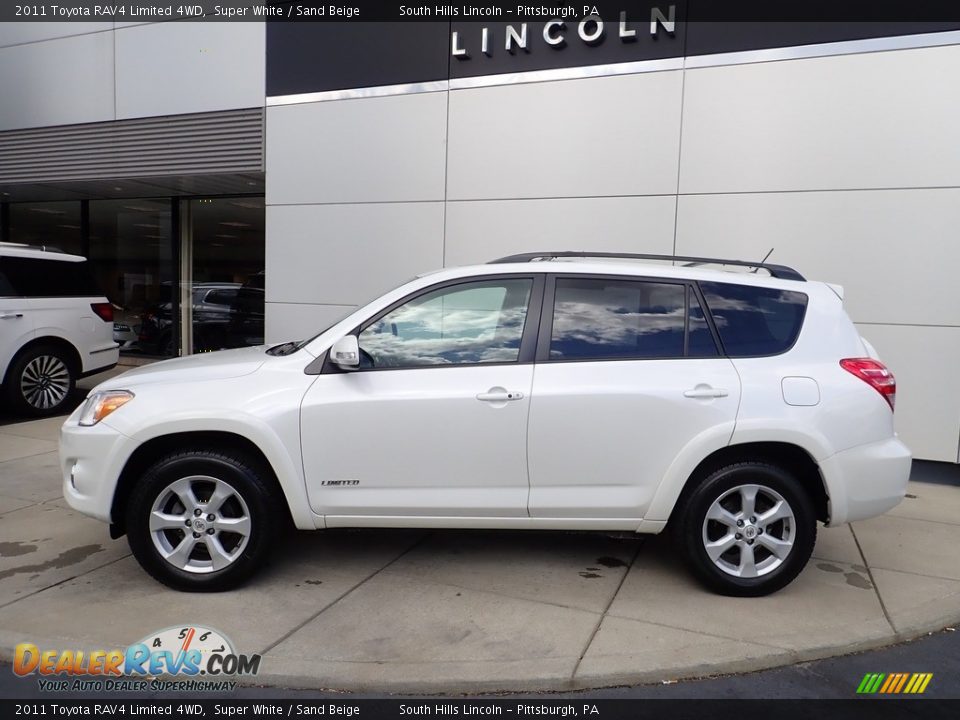 2011 Toyota RAV4 Limited 4WD Super White / Sand Beige Photo #2