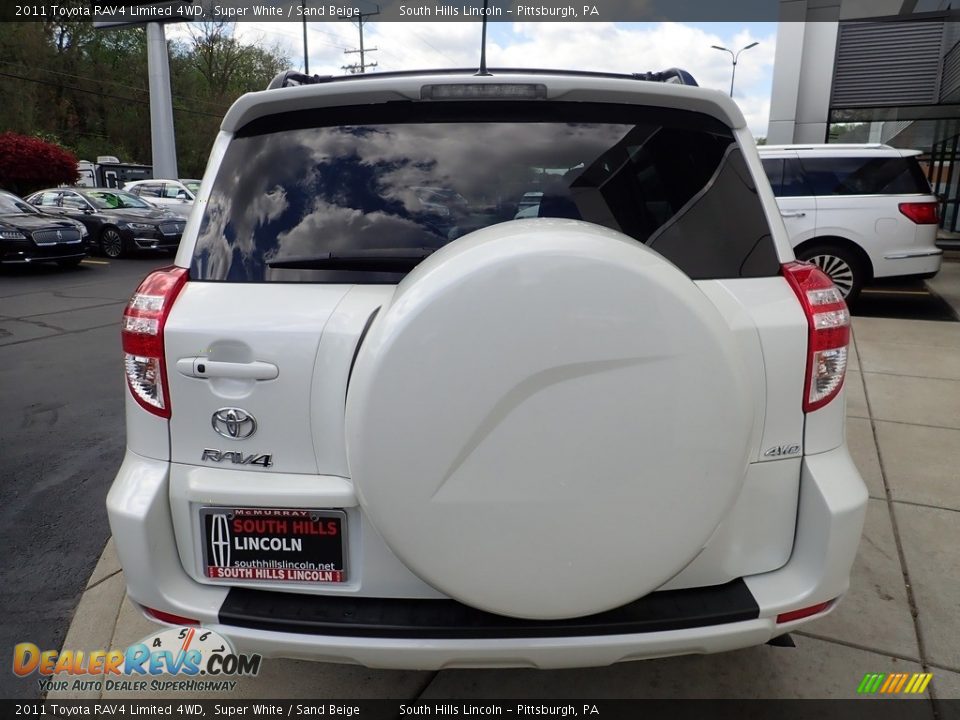 2011 Toyota RAV4 Limited 4WD Super White / Sand Beige Photo #4