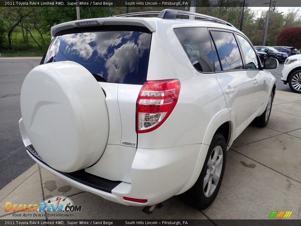 2011 Toyota RAV4 Limited 4WD Super White / Sand Beige Photo #6