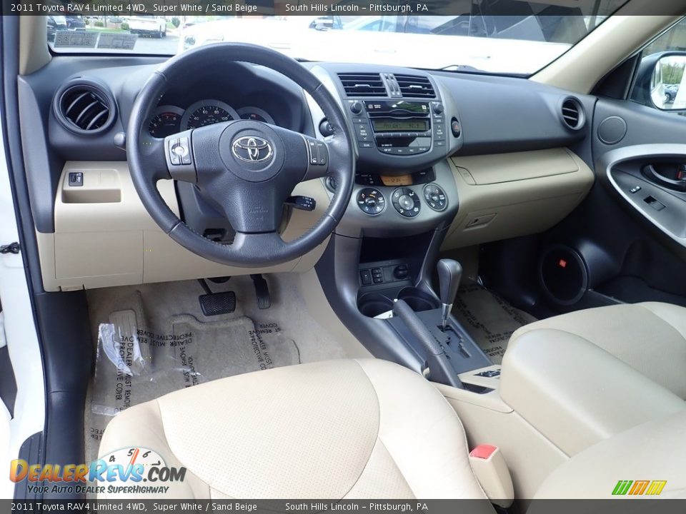 2011 Toyota RAV4 Limited 4WD Super White / Sand Beige Photo #17