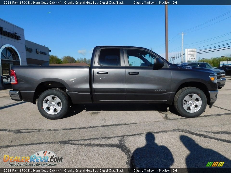 2021 Ram 1500 Big Horn Quad Cab 4x4 Granite Crystal Metallic / Diesel Gray/Black Photo #3