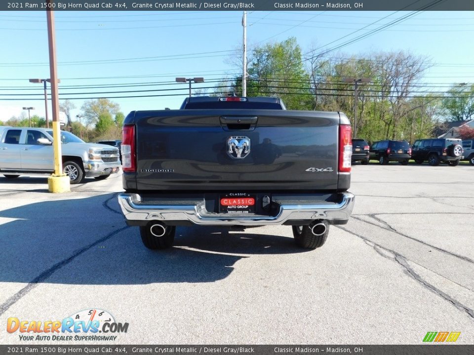 2021 Ram 1500 Big Horn Quad Cab 4x4 Granite Crystal Metallic / Diesel Gray/Black Photo #4