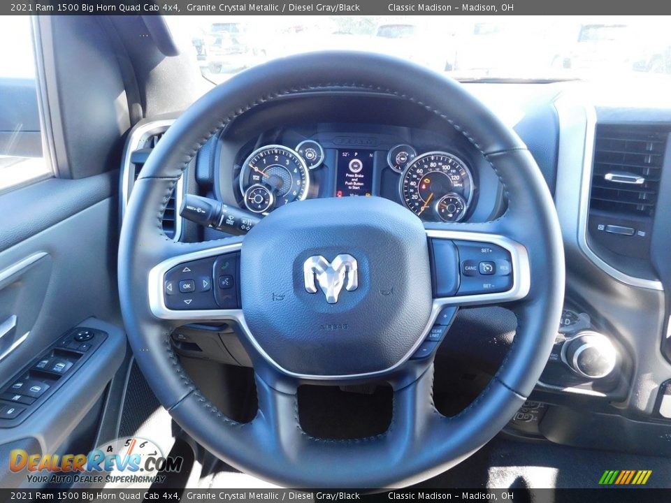 2021 Ram 1500 Big Horn Quad Cab 4x4 Granite Crystal Metallic / Diesel Gray/Black Photo #12