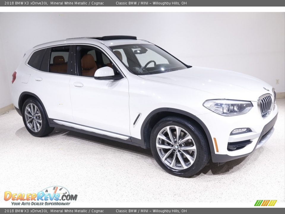 2018 BMW X3 xDrive30i Mineral White Metallic / Cognac Photo #1