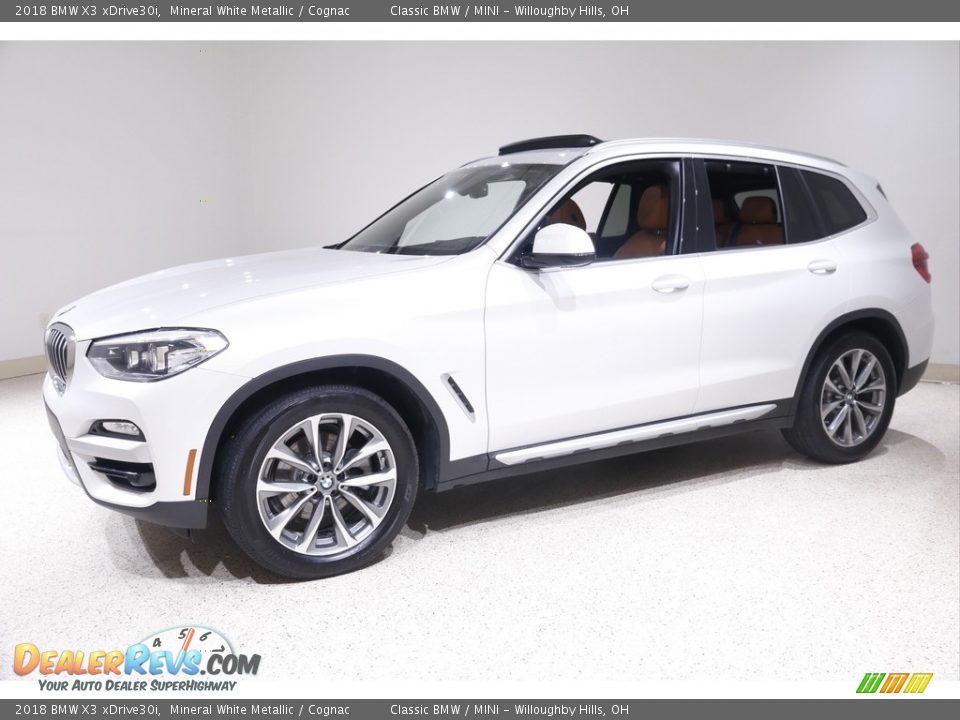 2018 BMW X3 xDrive30i Mineral White Metallic / Cognac Photo #3