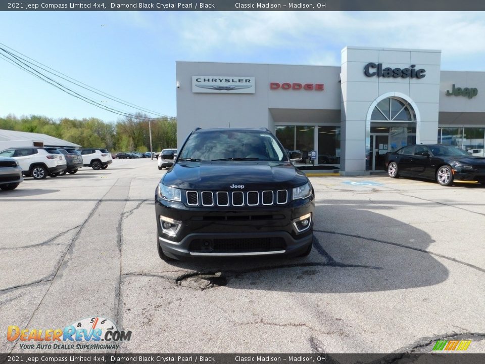 2021 Jeep Compass Limited 4x4 Diamond Black Crystal Pearl / Black Photo #2