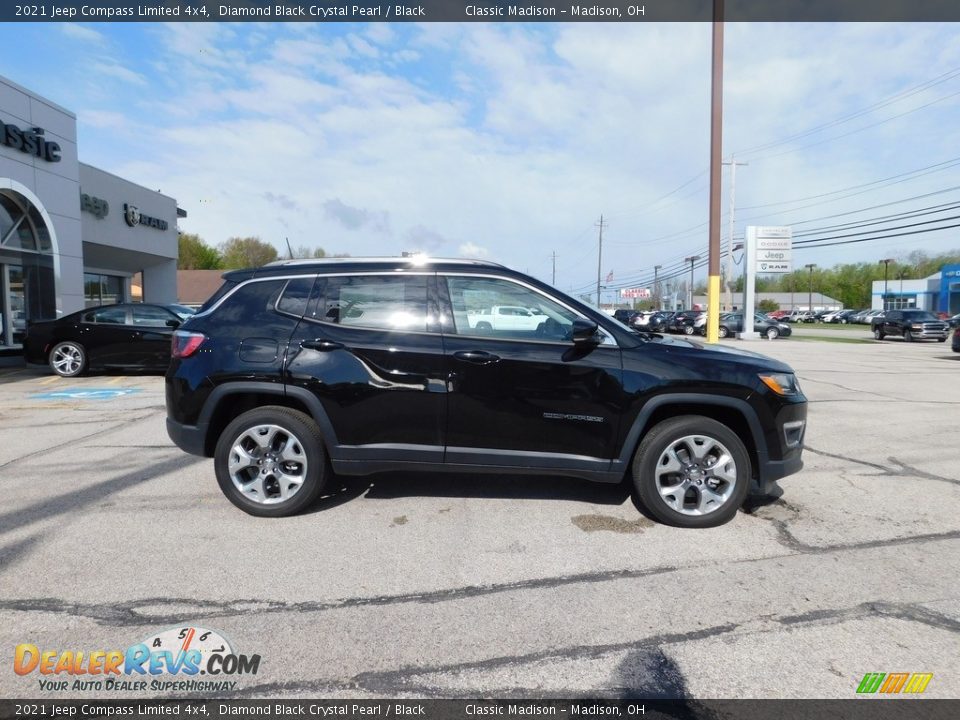 2021 Jeep Compass Limited 4x4 Diamond Black Crystal Pearl / Black Photo #3