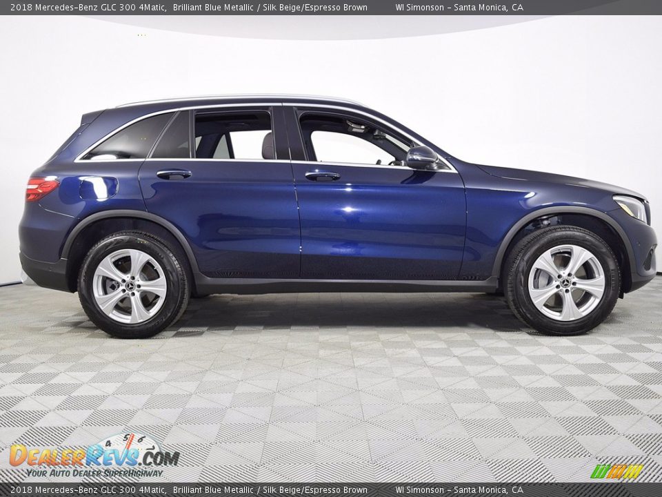 2018 Mercedes-Benz GLC 300 4Matic Brilliant Blue Metallic / Silk Beige/Espresso Brown Photo #2