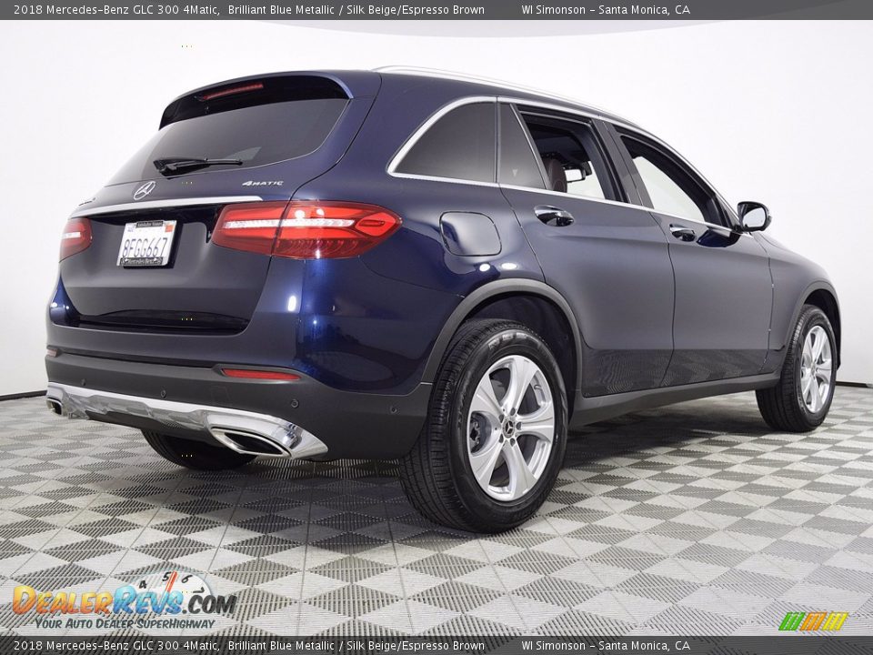 2018 Mercedes-Benz GLC 300 4Matic Brilliant Blue Metallic / Silk Beige/Espresso Brown Photo #3