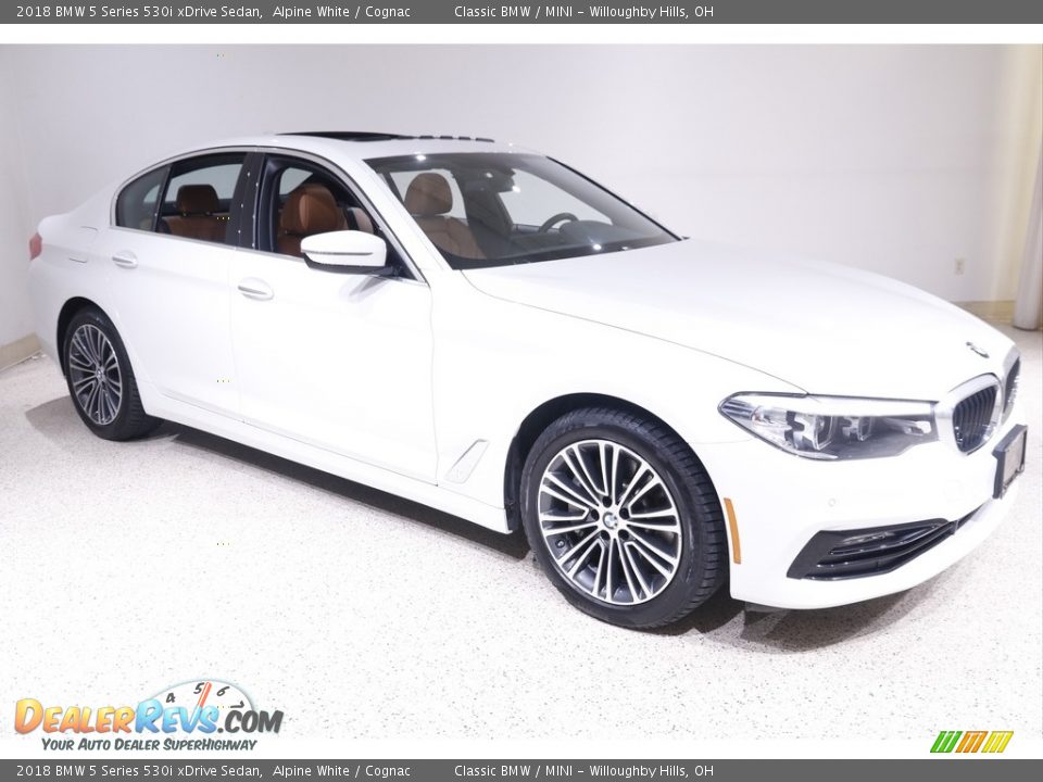 2018 BMW 5 Series 530i xDrive Sedan Alpine White / Cognac Photo #1